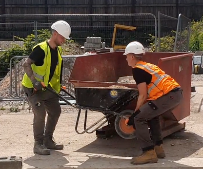 2Tip 2-Person Lift INCLUDING Steel Plated Reinforced 90L Wheelbarrow