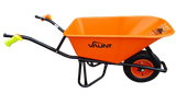 Example of EZ Tippa on a wheelbarrow. Because it rotates on a metal bolt it reduces the chances of substances such as cement setting and blocking the mechanism. We still recommend keeping your equipment maintained and cleaned, but the EZ Tippa is more forgiving.